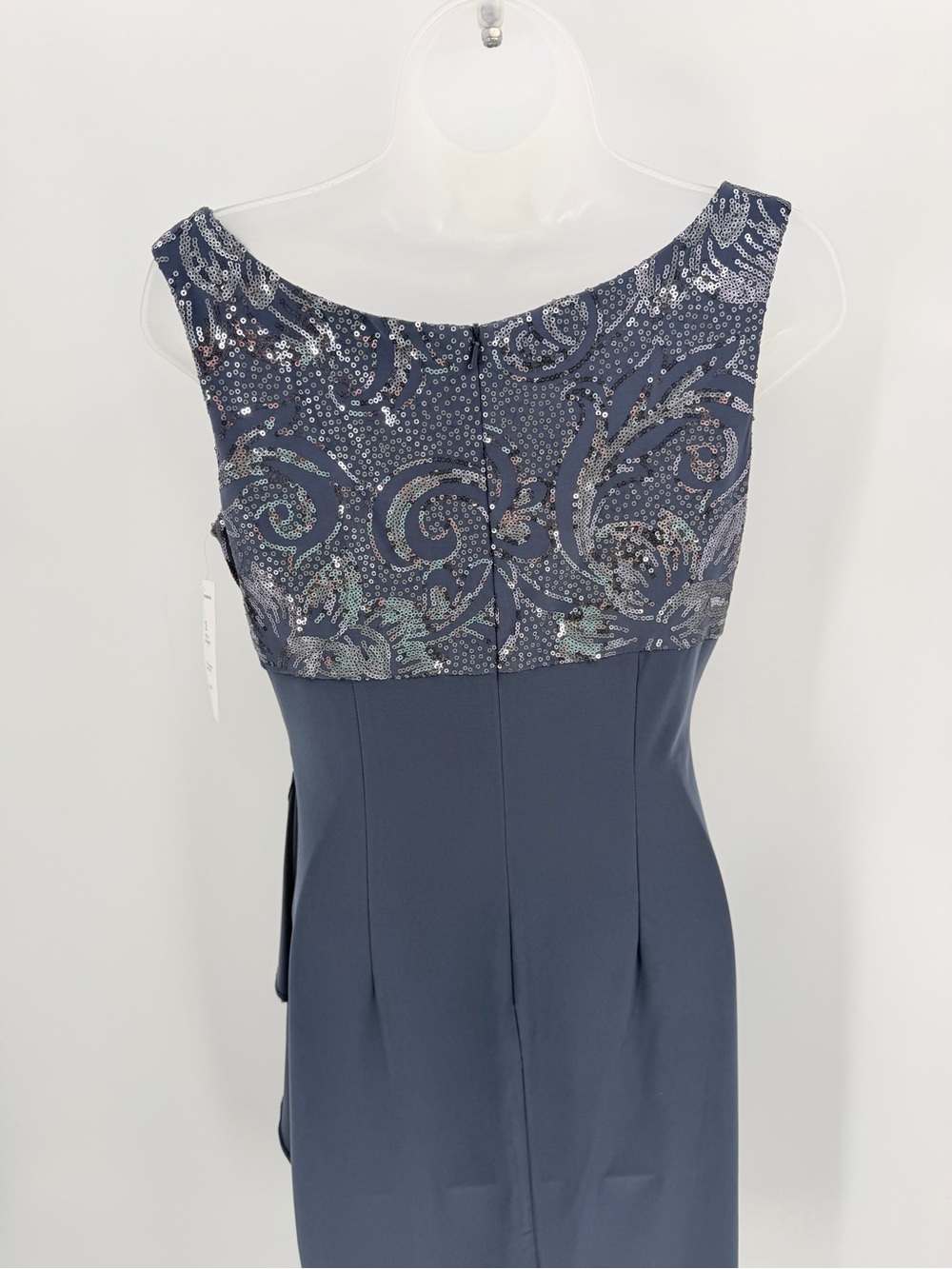 Alex Evenings Jacket Dress Womens 6P Petite 2 Pc Set Blue-gray Sparkle Cocktail - Picture 6 of 14